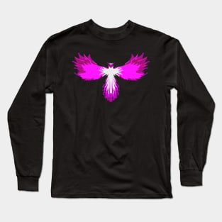 Dark Pink Phoenix Long Sleeve T-Shirt